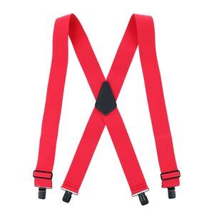 Perry Suspenders Men's Solid Color X-Back Clip-End Suspenders
